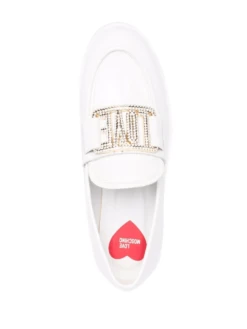 LOVE MOSCHINO LOGO-PLAQUE LEATHER LOAFERS -Jeffrey Campbell || Public Desire || Ash Store 18144770 38706156 1000