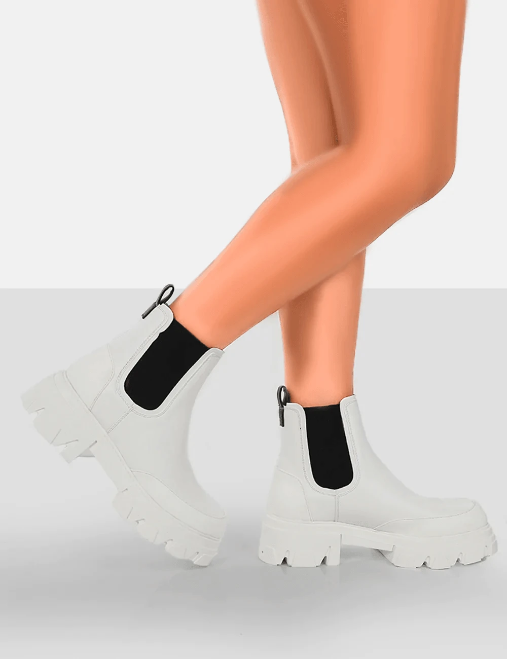 PUBLIC DESIRE - BYMIDNIGHT WHITE BOOTS 2 PUBLIC DESIRE - BYMIDNIGHT WHITE BOOTS - Image 2