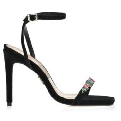 UZA BLACK SHAMMY HEELS