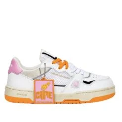 CRIME LONDON OFF COURT ORANGE SNEAKERS