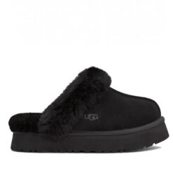 UGG DISQUETTE BLACK SLIPPERS