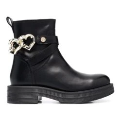 LOVE MOSCHINO HEART-CHARM ANKLE BOOTS