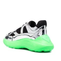 LOVE MOSCHINO LAMINATED WEDGE LOW-TOP SNEAKERS -Jeffrey Campbell || Public Desire || Ash Store LMGREENSNEAKERS3