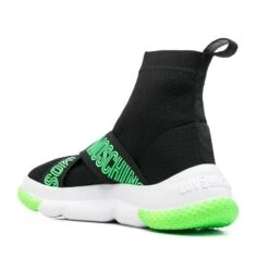 LOVE MOSCHINO LOGO-STRAP HIGH-TOP SNEAKERS -Jeffrey Campbell || Public Desire || Ash Store LMGRENN3