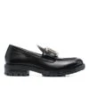 LOVE MOSCHINO LOGO-PLAQUE SLIP-ON LOAFERS