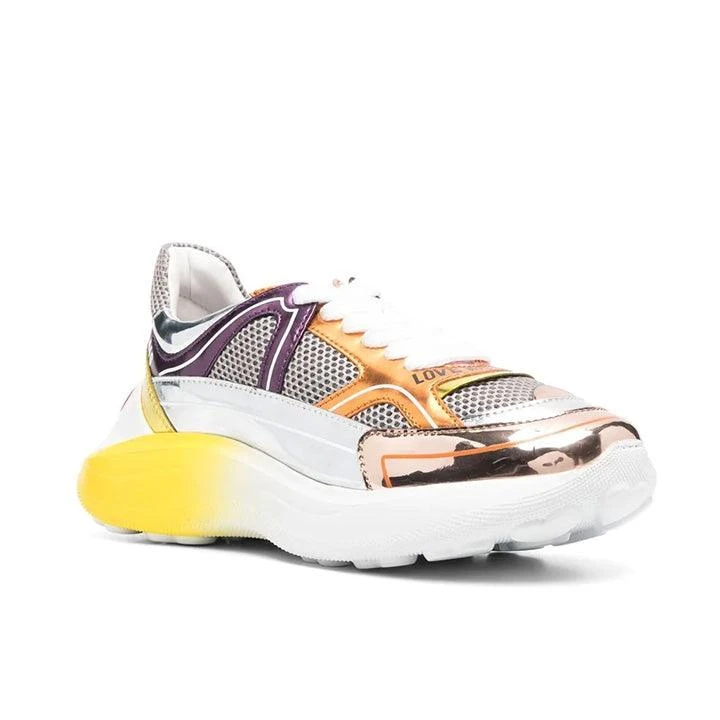 LOVE MOSCHINO HIGH-SHINE YELLOW SNEAKERS 2 LOVE MOSCHINO HIGH-SHINE YELLOW SNEAKERS - Image 2