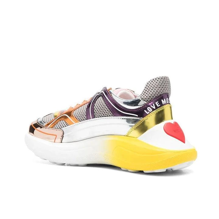 LOVE MOSCHINO HIGH-SHINE YELLOW SNEAKERS 3 LOVE MOSCHINO HIGH-SHINE YELLOW SNEAKERS - Image 3
