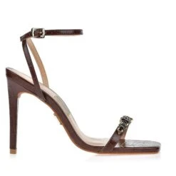 UZA COFFEE SNAKE HEELS