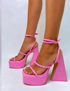 PUBLIC DESIRE - PIERCE PINK HEELS