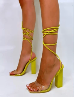 PUBLIC DESIRE - DATE NIGHT LIME HEELS
