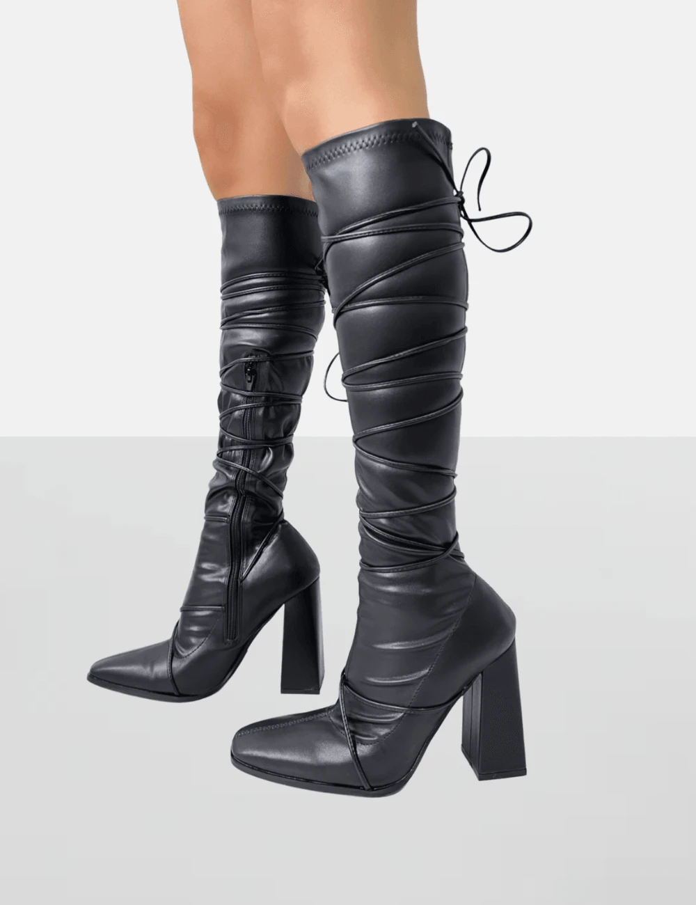 PUBLIC DESIRE - CARYN LACES BLACK PU 1 PUBLIC DESIRE - CARYN LACES BLACK PU