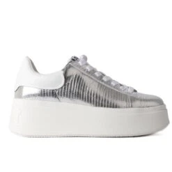 ASH MOBY SILVER PYTHON SNEAKERS