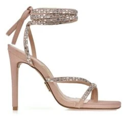 UZA SILK NUDE HEELS