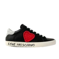 LOVE MOSCHINO LOW TRAINERS BLACK SNEAKERS
