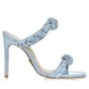 UZA BRAIDED BLUE HEELS