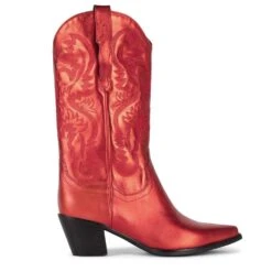 JEFFREY CAMPBELL METALLIC RED DAGGET