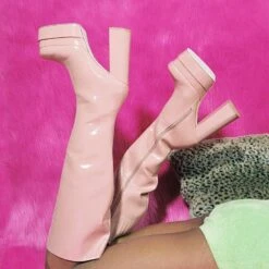 JEFFREY CAMPBELL KICKIN IT DOUBLE STACKED PLATFORM BOOTS PINK -Jeffrey Campbell || Public Desire || Ash Store jeffreycampbellkickin itpink4