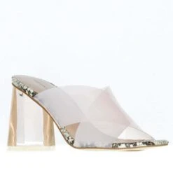 KENDALL + KYLIE CORA SANDAL NUDE / TRANSPARENT VINYL