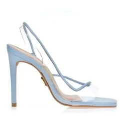 UZA TRANSPARENT BLUE HEELS